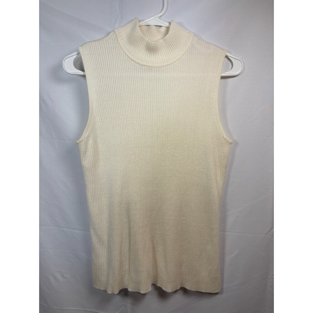 Women's CROFT & BARROW Sleeveless Ribbed Sweater - Size Large